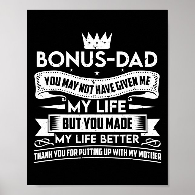 Affiche Bonus papa Fête des pères rendre ma vie meilleure  (Devant)