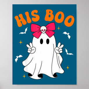 Affiche Boo &amp; boo drôles de couples Halloween assortis
