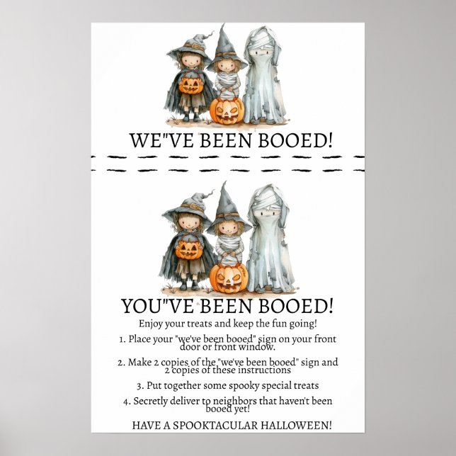 Affiche Boo Bash de quartier – Un jeu surprise d'Halloween (Devant)