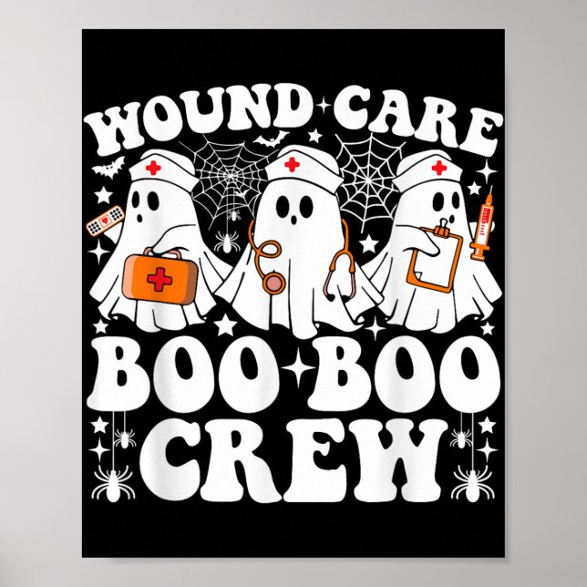 Affiche Boo Boo Boo Crew Nurse Funny Ghost Hallowee (Devant)