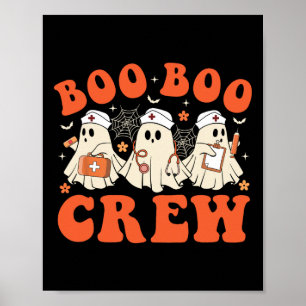 Affiche Boo Boo Crew Infirmière Ghost Scrub Top Infirmière