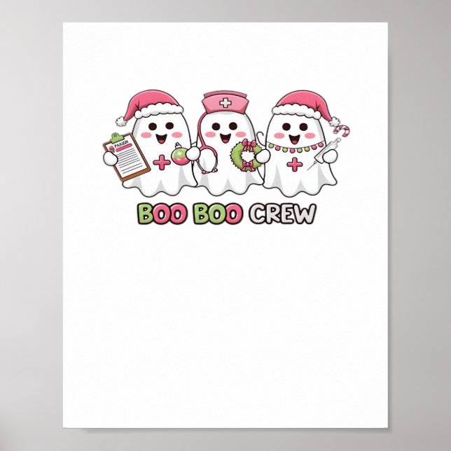 Affiche Boo Boo Crew Noël, infirmière fantôme surdimension (Devant)