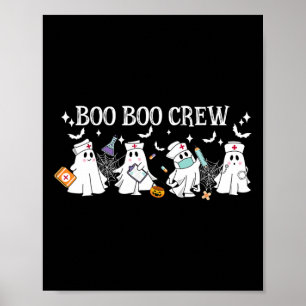 Affiche Boo Boo Crew Nurw Ghost Funny Halloween