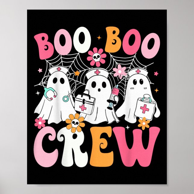 Affiche Boo Boo Crew Soky Nurse Ghost Nurse Halloween Nu (Devant)