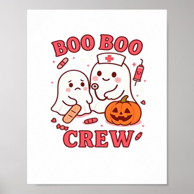 Affiche Boo Boo Infirmière d'équipage Funny Halloween Infi (Devant)