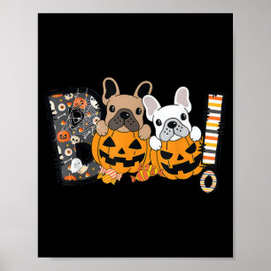 Affiche Boo Bouledogue Français Citrouille Chien Chiot