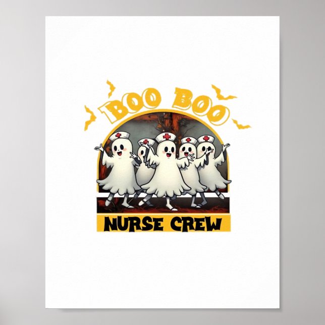 Affiche BOO CREW CLASSIC NURSE HALLOWEEN T-SHIRT Overs (Devant)