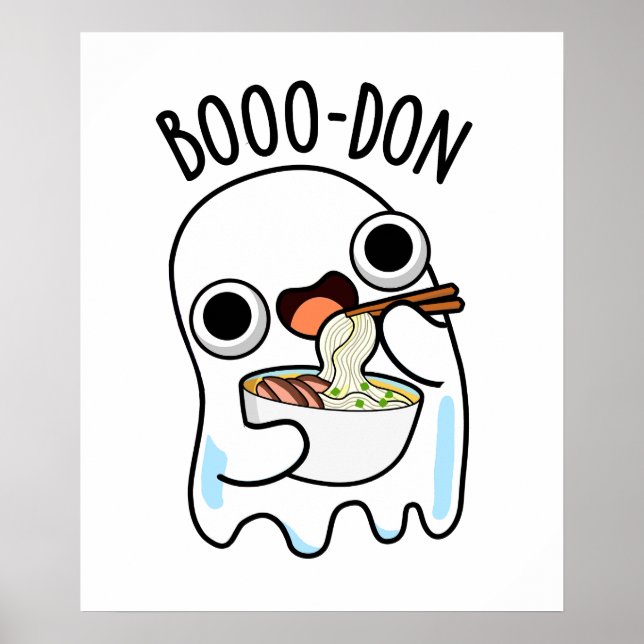 Affiche Boo-don Funny Ghost Udon Pun (Devant)