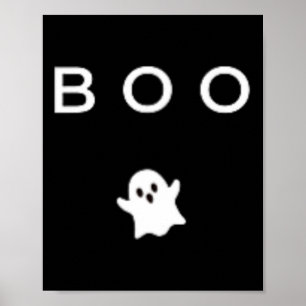 Affiche Boo Ghost Halloween Subtle Minimal Automne Amusant