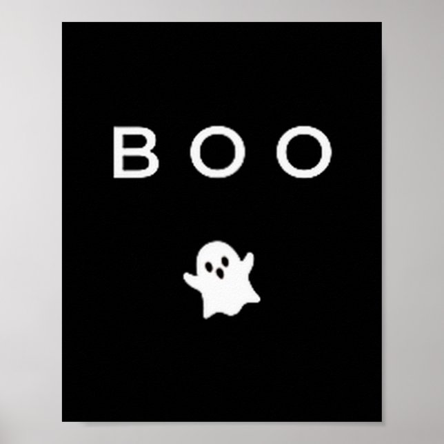 Affiche Boo Ghost Halloween Subtle Minimal Fall Funny Tric (Devant)