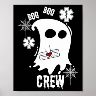 Affiche Boo Ghost Paramedic Costume d'équipage mignonne Ea