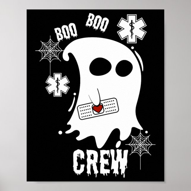 Affiche Boo Ghost Paramedic Costume d'équipage mignonne Ea (Devant)