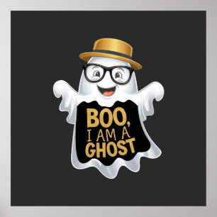 Affiche Boo, I Am a Ghost Éffrayant Fun for Halloween Love