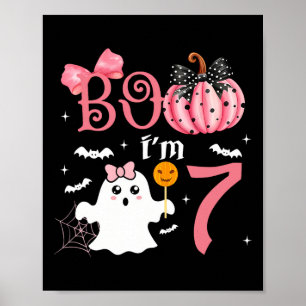 Affiche Boo I'm Seven Ghost Septième Anniversaire Hallowee