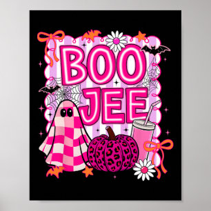 Affiche Boo Jee Ghost Café Coquette Bow Halloween Girl W