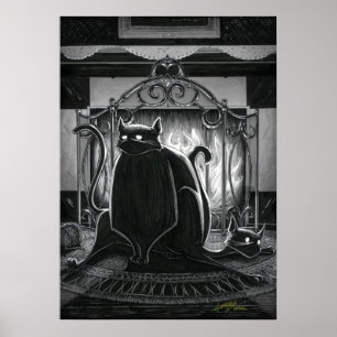 Affiche Boo Kitty s'assoit sur l'affiche