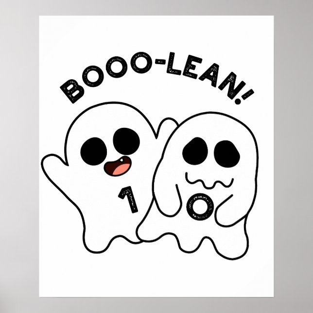 Affiche Boo-lean Funny Computer Ghost Boolean Pun (Devant)