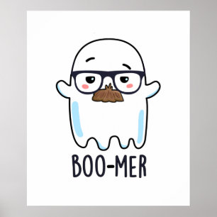 Affiche Boo-mer Funny Moyenne Age Ghost Pun