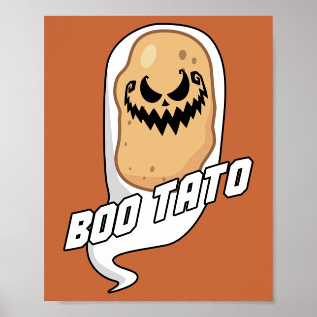 Affiche Boo-Tato Éffrayant de la pomme de terre Halloween (Devant)