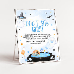 Affiche Boo-y Baby shower d'Halloween Ne dites pas bébé