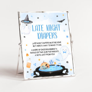 Affiche Boo-y Baby shower Halloween Diapeurs de nuit tardi