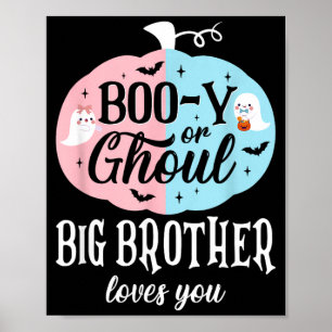 Affiche Boo-Y ou goule, grand frère aime Boo Halloween