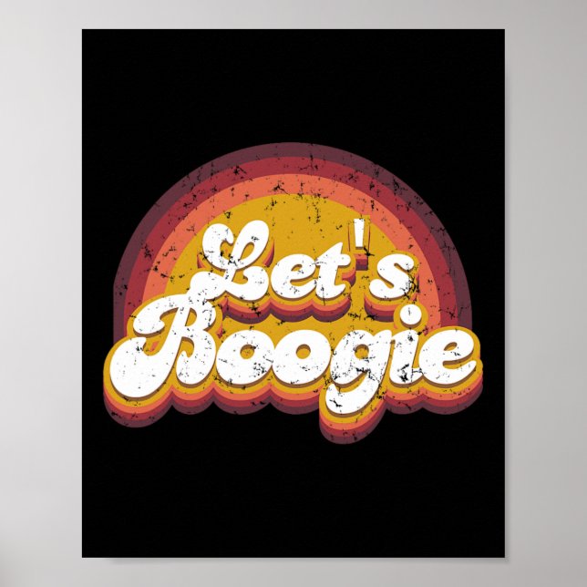 Affiche Boogie Kidcore esthétique Retro Rainbow Danci (Devant)