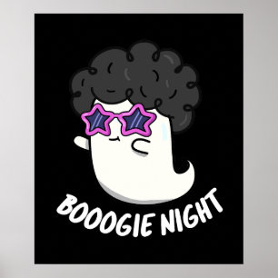 Affiche Boogie Night Funny Halloween Ghost Pun Dark BG