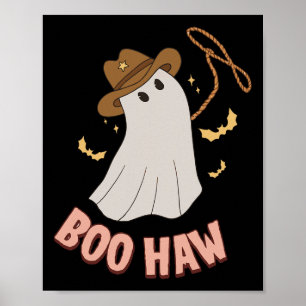 Affiche Boohaw Ghost Halloween Cowboy Costume de fille de 