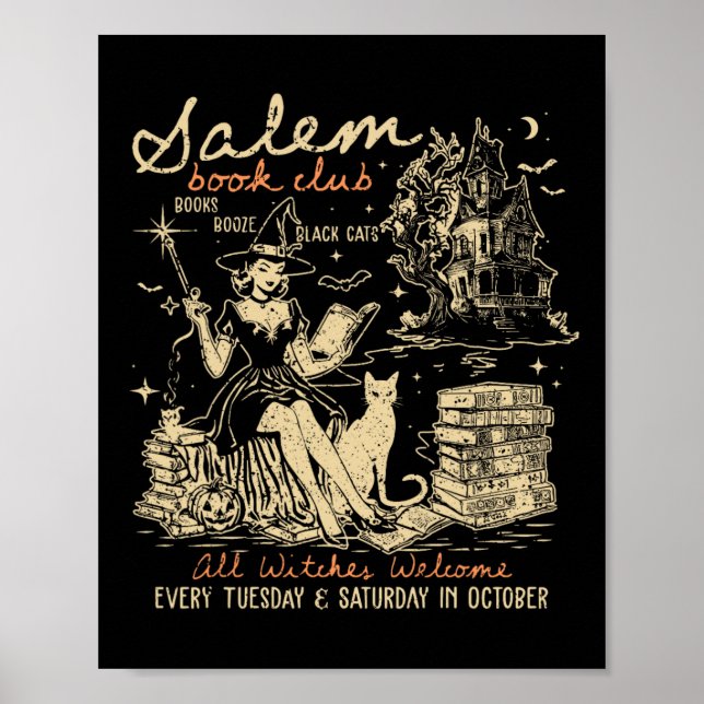 Affiche Book Club Funny Bookish Halloween Lecture Éffrayan (Devant)