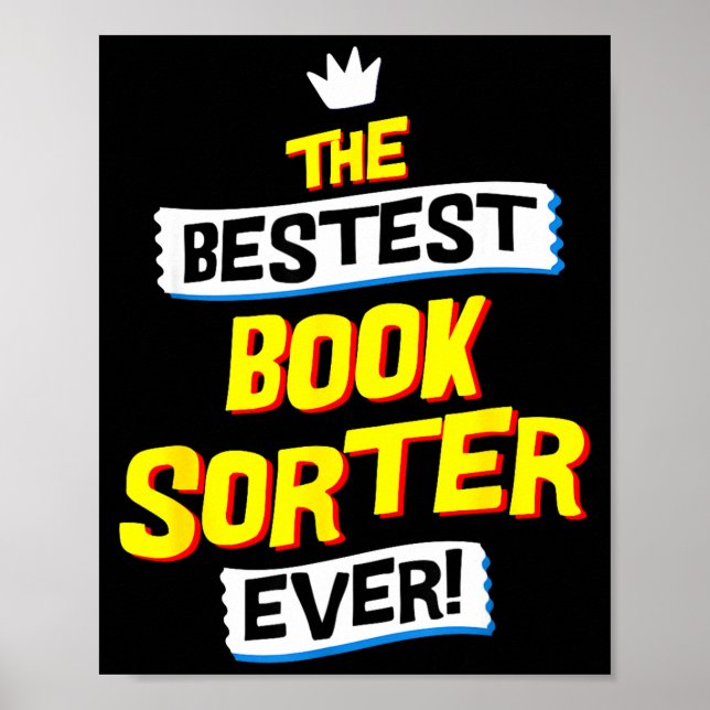 Affiche Book Sorter, Funny Job Occupation  (Devant)
