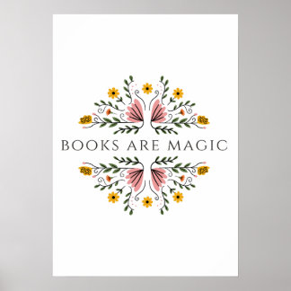 Affiche Books are Magic Sticker