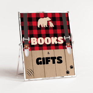Affiche Books et cadeaux Red Rustic Plaid