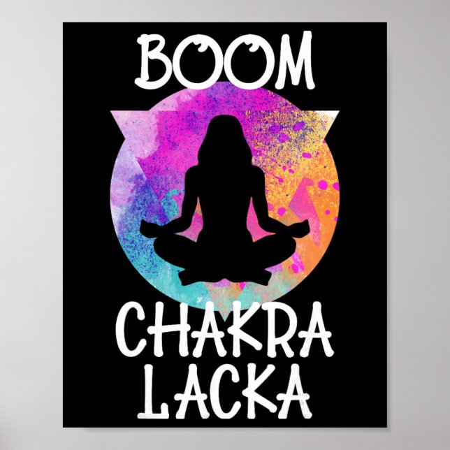 Affiche Boom Chakra Lacka Prof de Yoga Drôle Yogi Méditati (Devant)