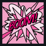 Affiche BOOM Pink Combook Pop Art Moderne Fun Retro<br><div class="desc">BOOM Pink Comic Book Pop Art Modern Fun Retro Anime Cartoon Comic Fiction Manga</div>