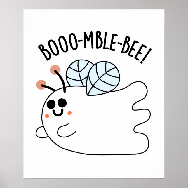 Affiche Boomble Bee Funny Ghost Bee Pun (Devant)