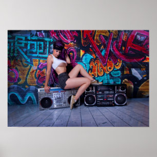 Affiche Boombox Girl