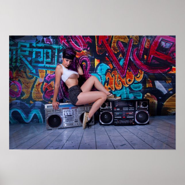 Affiche Boombox Girl (Devant)
