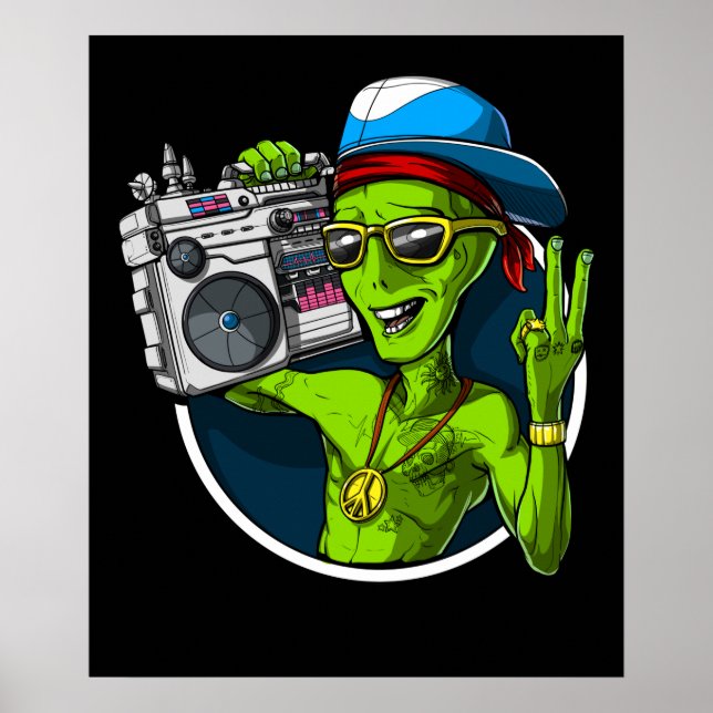 Affiche Boombox Party Aliens (Devant)