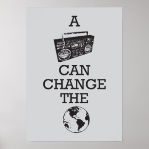 Affiche Boombox peut changer le monde