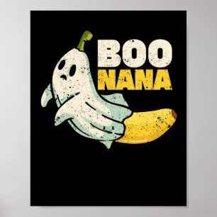 Affiche Boonana Cute ghost banane Halloween