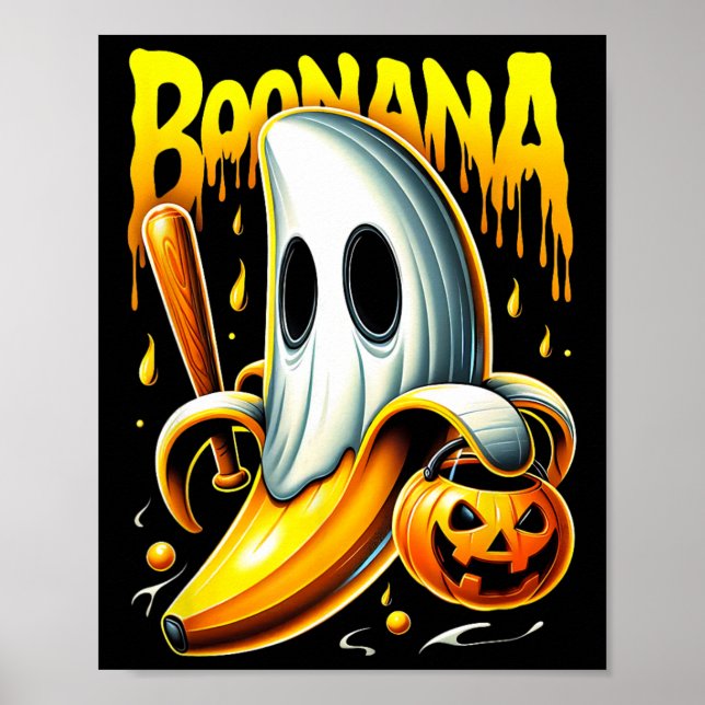 Affiche Boonana Ghost Nana Funny Halloween Costume Art (Devant)