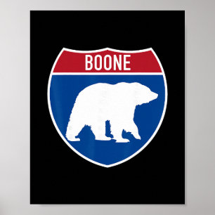 Affiche Boone Caroline du Nord Nc Autoroute Interstate Rou