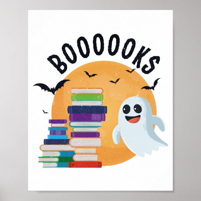 Affiche Boooooks Halloween, Booooks Joyeux Halloween    (Devant)