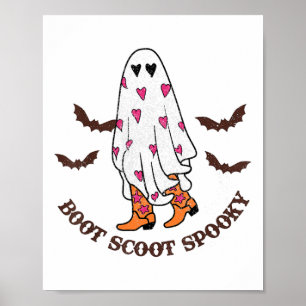 Affiche Boot Scoot Éffrayant Cowboy Ghost Super Retro Hall