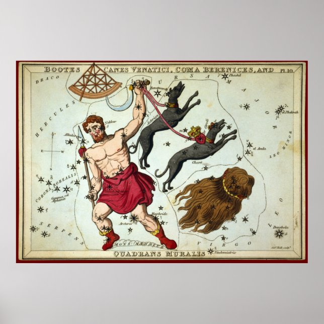 Affiche Bootes Canes Venatici, Coma Berenices, etc. (Devant)