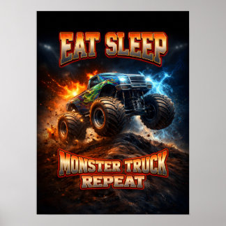 Affiche Bootleg de Monster Truck Vintage