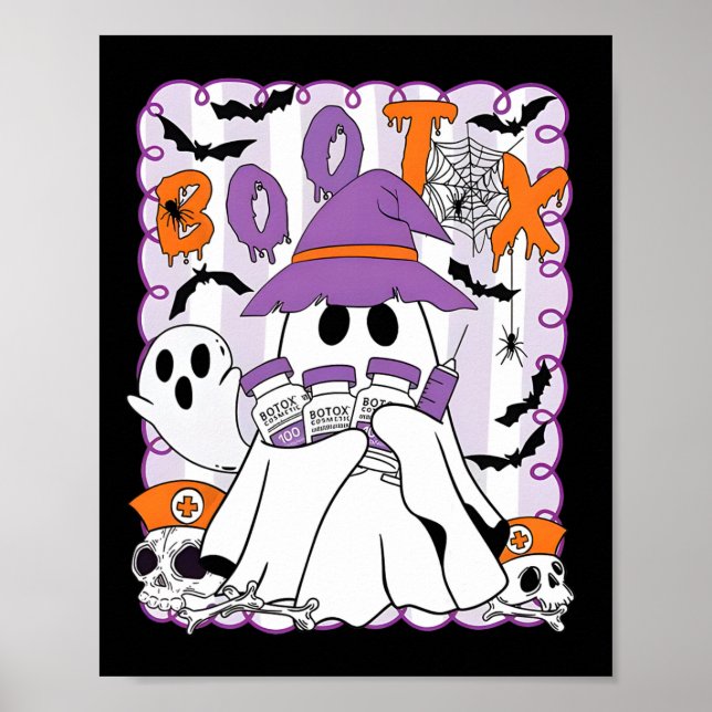 Affiche Bootox Injector Infirmière Halloween Remplissage B (Devant)