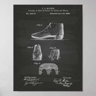 Affiche Boots and Shoes 1880 Patent Art Chalkboard