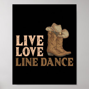 Affiche Boots Line Danser Pays Casquette Live Love Li